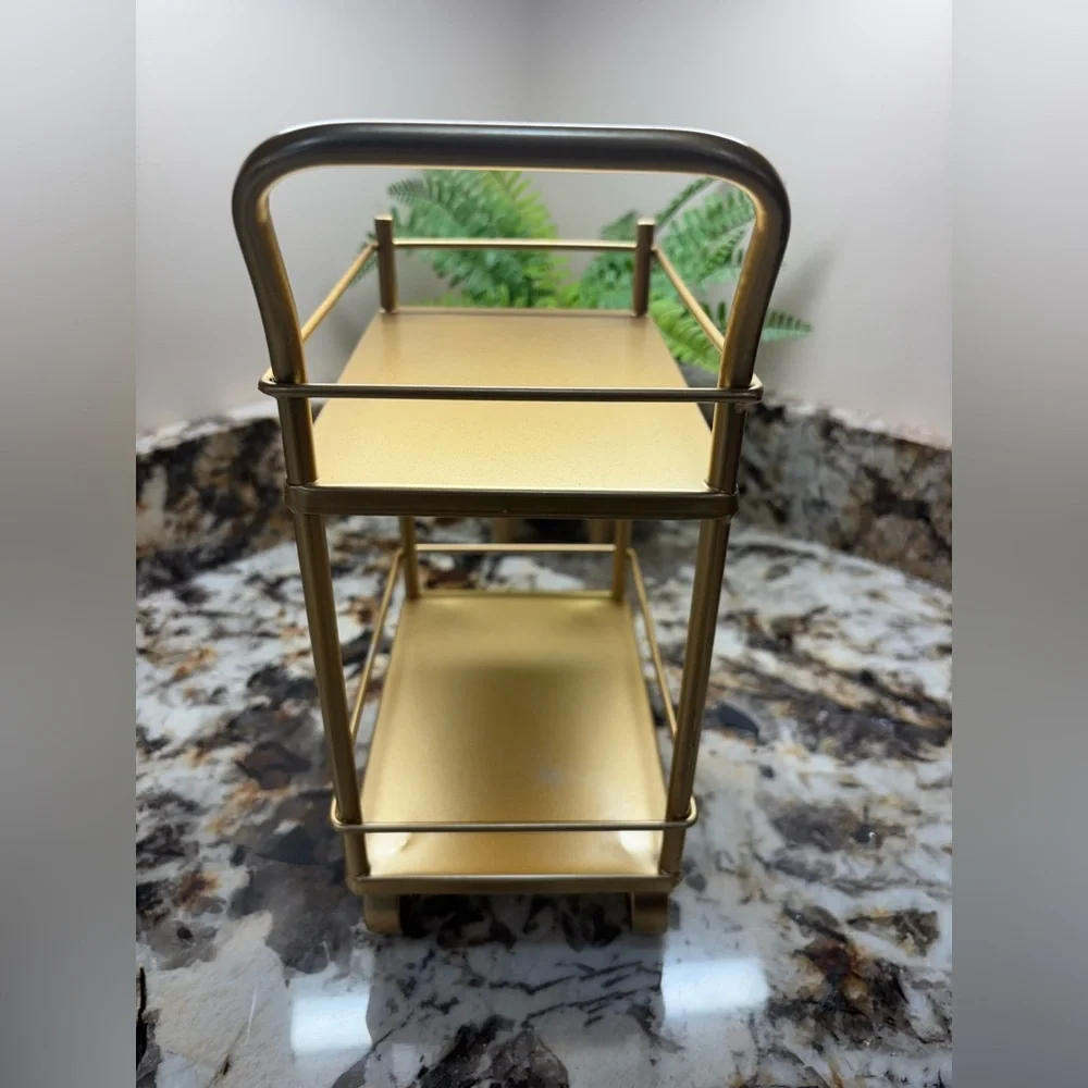 Gold Miniature Bar Cart